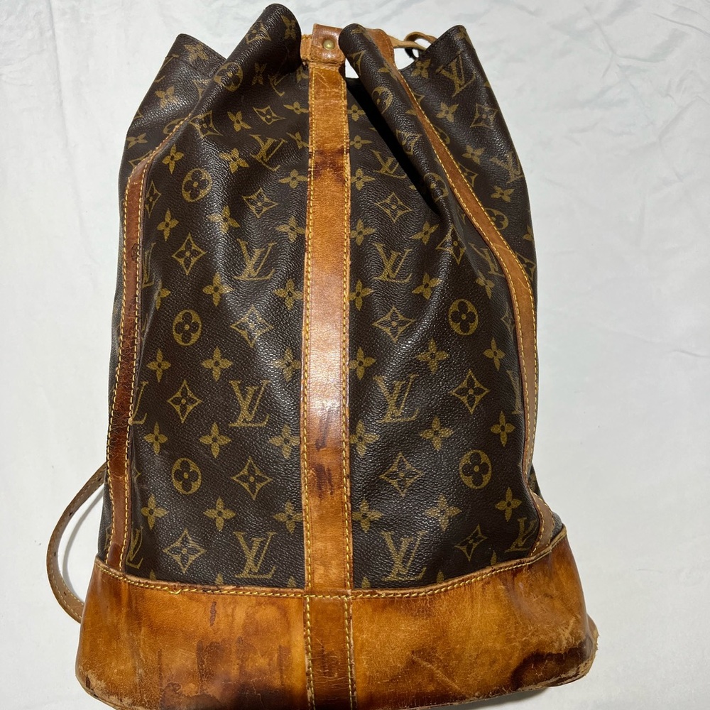 Vintage Louis Vuitton Monogram Brown Leather Backpack